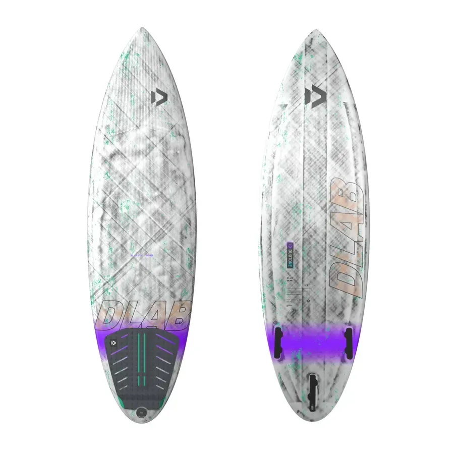 Duotone Blur D/LAB 2026 surfing a big wave, highlighting its design for powerful waves and precise maneuvers.